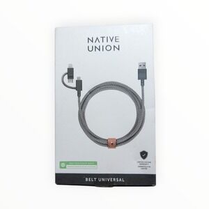 D7-O Native Union Belt 6.5'‎ USB-A to Lighting to Micro To USB-C Universal Cable